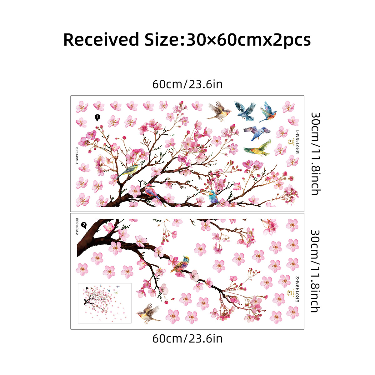 Watercolour Bird Flower Wall S - đánh giá và giá Baby Girl Nursery Quotes