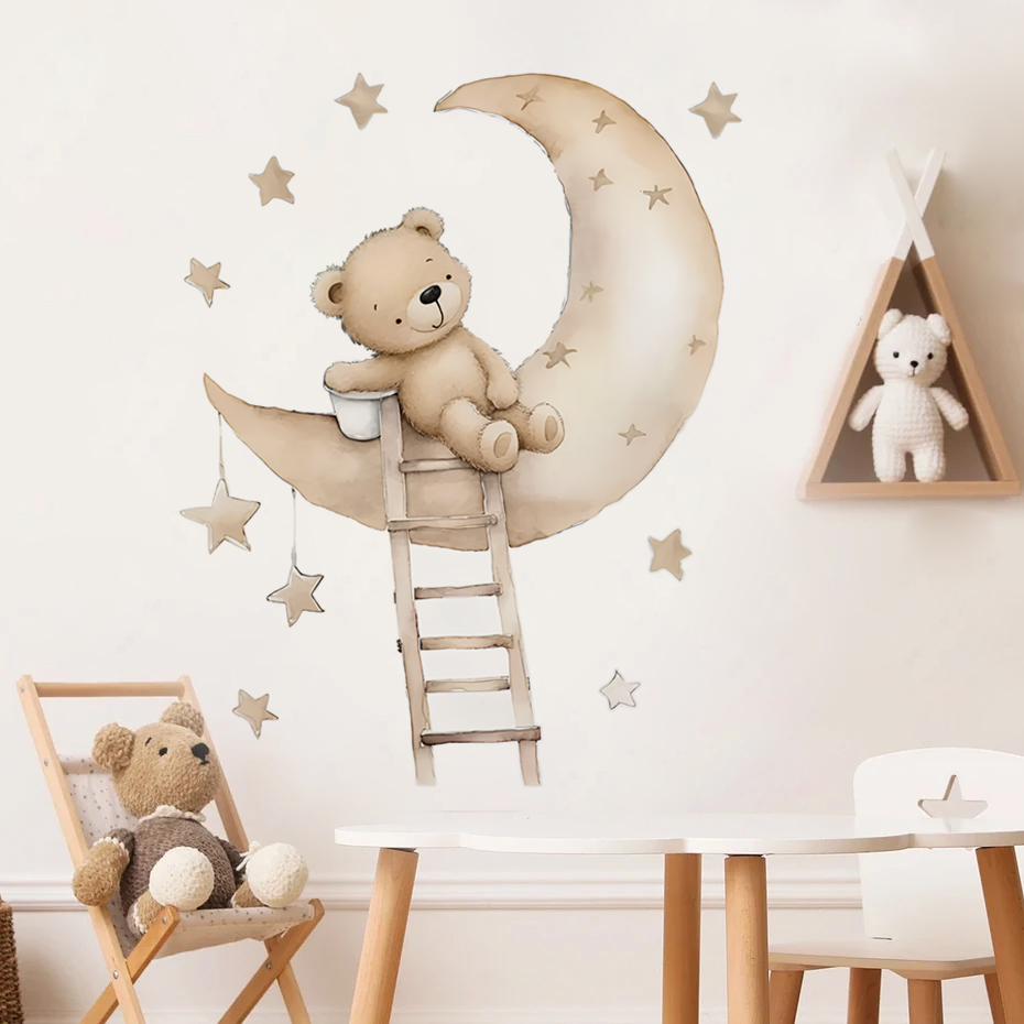 Cute Bear Star Cloud Wall Stic - đánh giá và giá Baby Girl Nursery Quotes