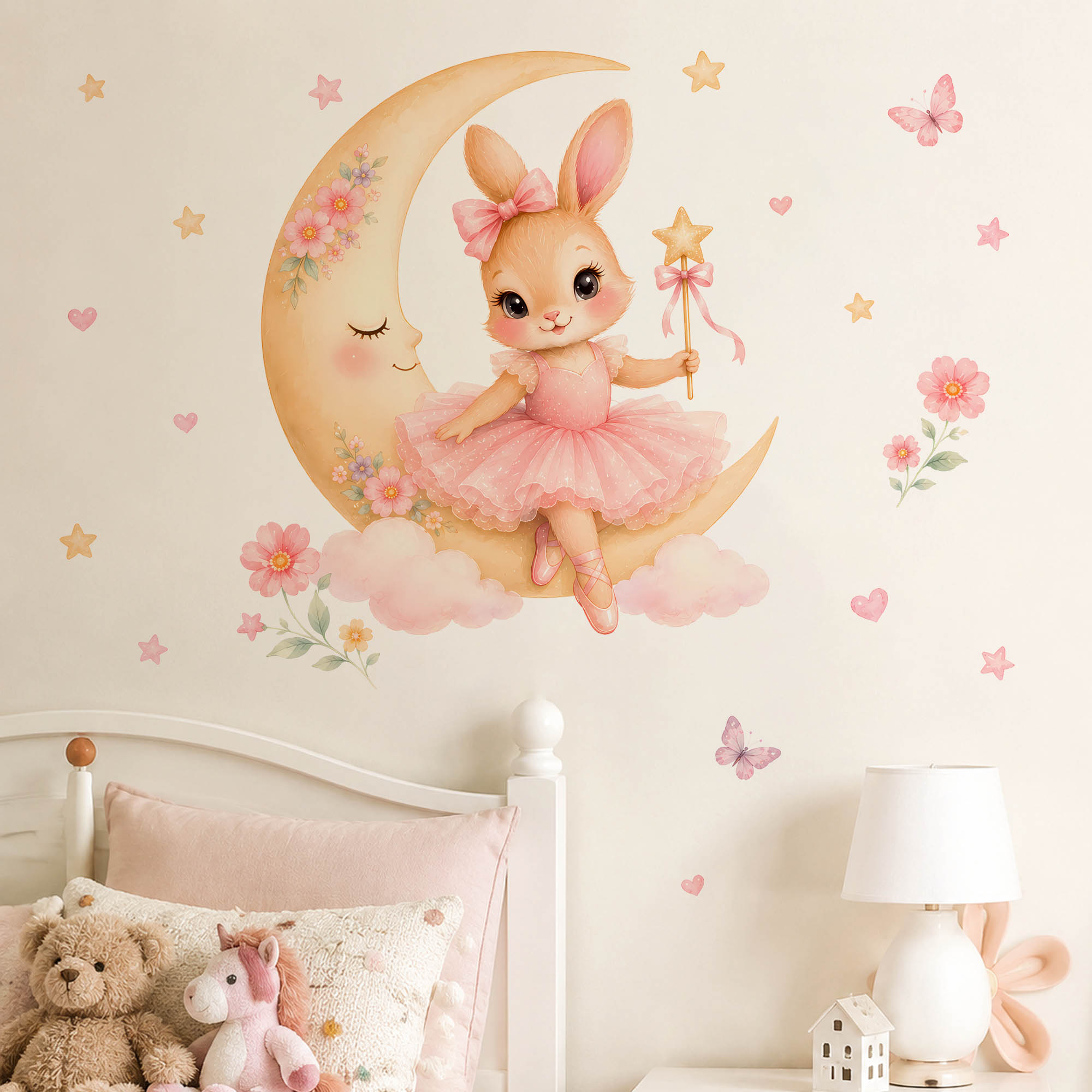 Watercolor Ballerina Bunny Moo - đánh giá và giá Baby Girl Nursery Quotes