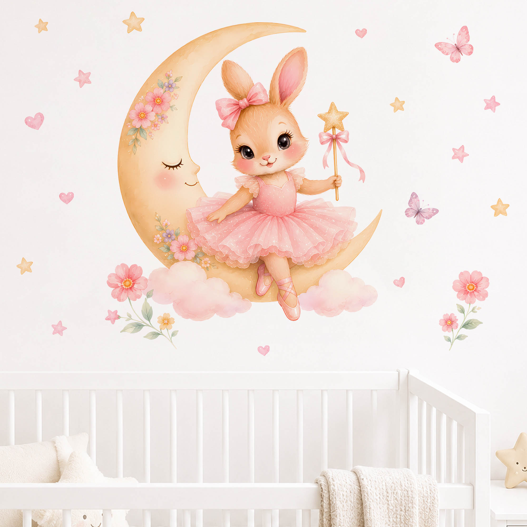 Watercolor Ballerina Bunny Moo - đánh giá và giá Baby Girl Nursery Quotes