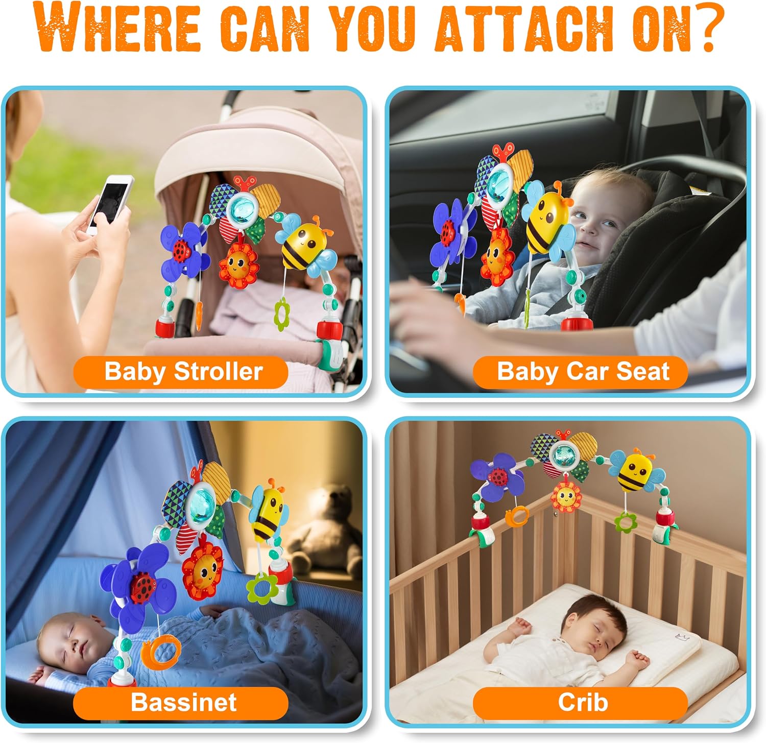 Adjustable Arch Bassinet Toys  - đánh giá và giá Baby Nursery Trolley