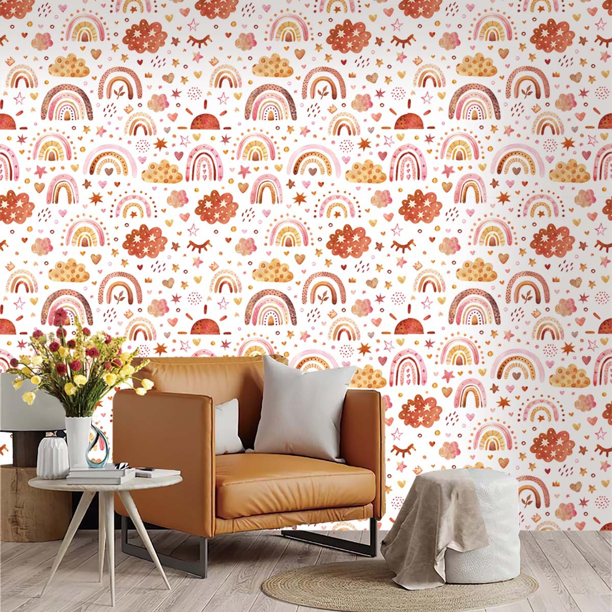 Rainbow Wallpaper Peel and Sti - đánh giá và giá Baby Nursery Peel And Stick Wallpaper
