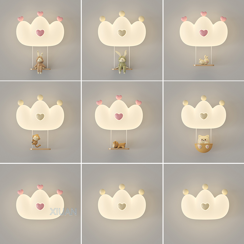 Romantic Pink Crown Wall Lamps - đánh giá và giá Baby Nursery Wall Lights