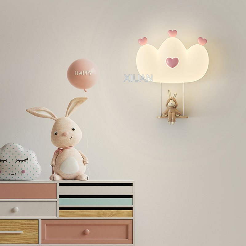 Romantic Pink Crown Wall Lamps - đánh giá và giá Baby Nursery Wall Lights