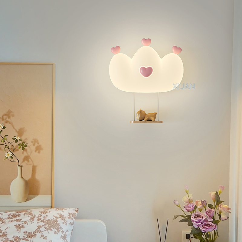 Romantic Pink Crown Wall Lamps - đánh giá và giá Baby Nursery Wall Lights
