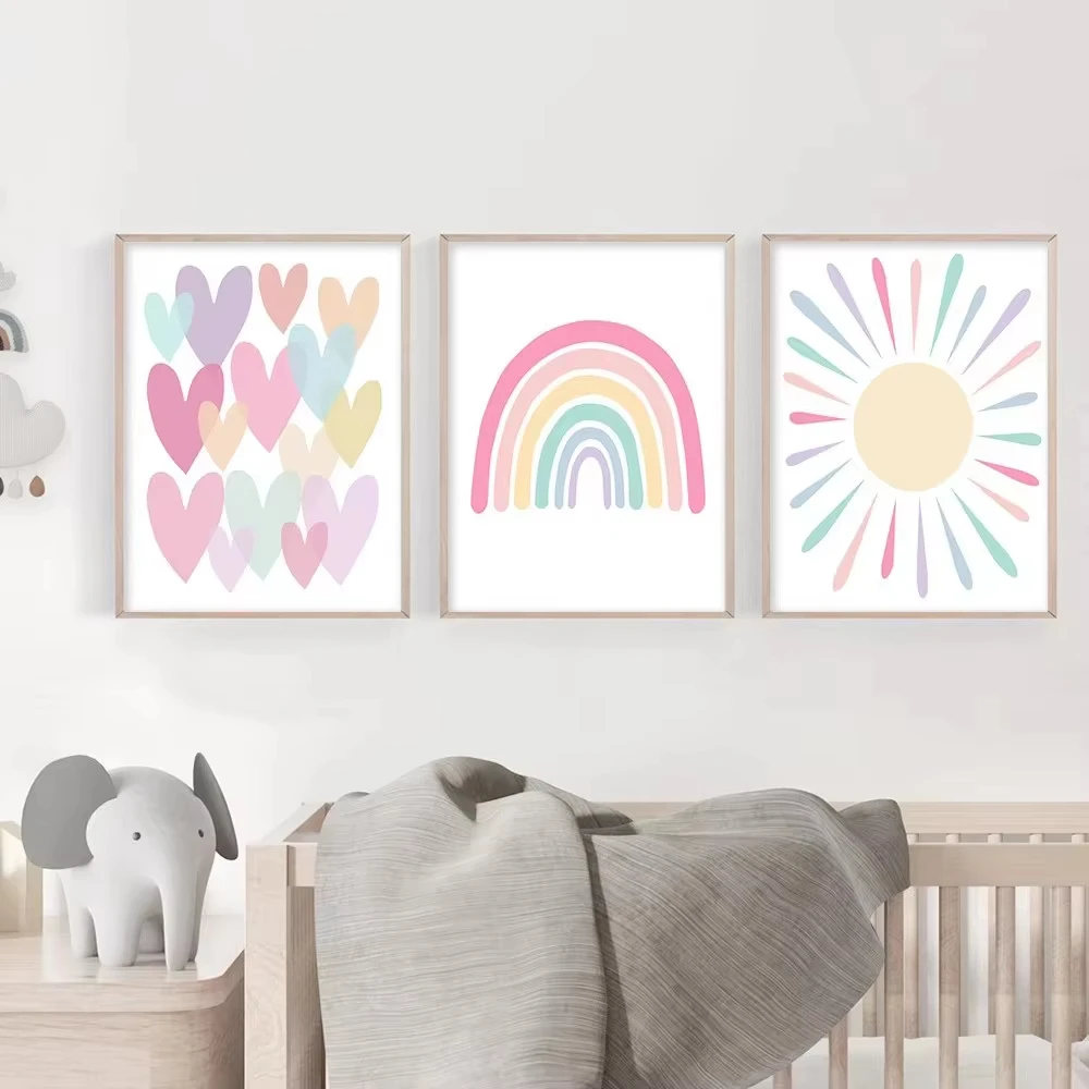 (No frame)Cartoon Heart Poster - đánh giá và giá Baby Nursery Frames
