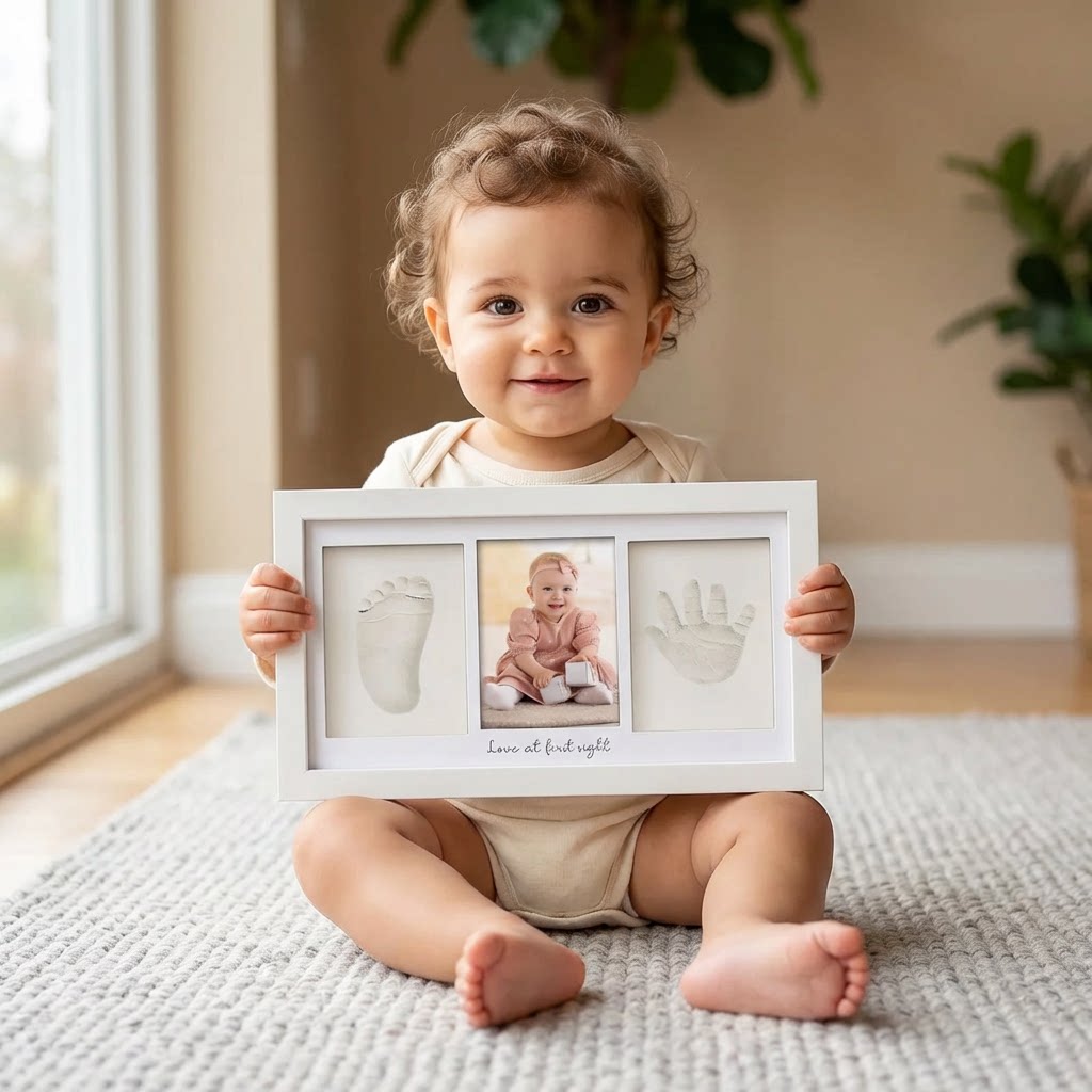 Baby Handprint Footprint Clay  - đánh giá và giá Baby Nursery Frames