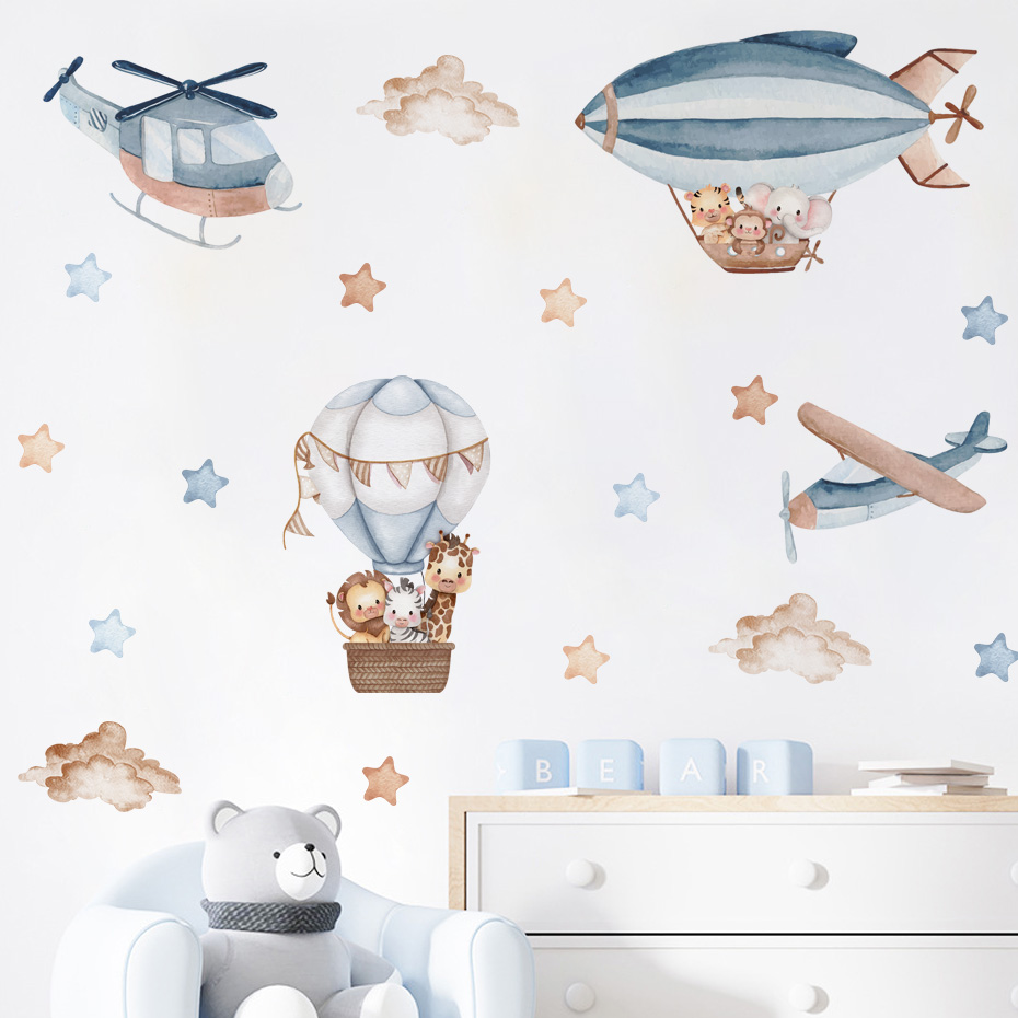 Watercolor Animals Hot Air Bal - đánh giá và giá Baby Nursery Boy