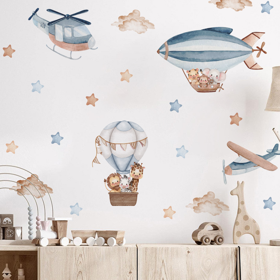 Watercolor Animals Hot Air Bal - đánh giá và giá Baby Nursery Boy