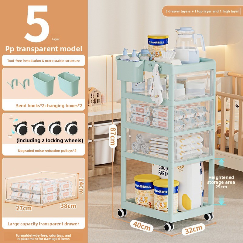 Movable Baby Storage Cart Mult - đánh giá và giá Baby Nursery Trolley