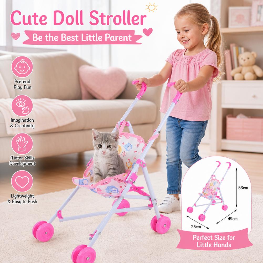 Doll Stroller Pink Baby Pram T - đánh giá và giá Baby Nursery Trolley