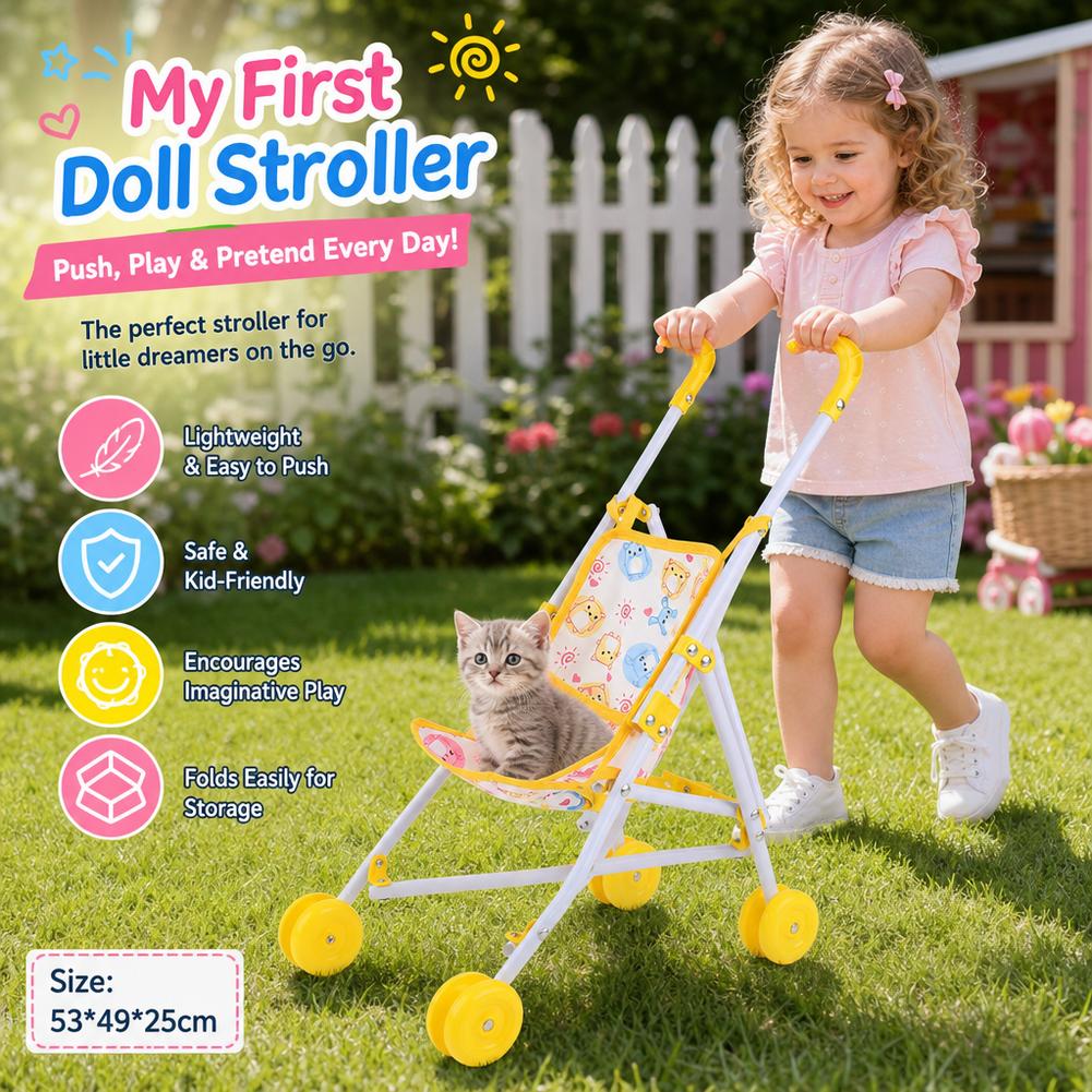 Doll Stroller Pink Baby Pram T - đánh giá và giá Baby Nursery Trolley
