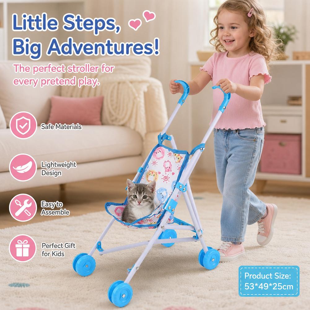 Doll Stroller Pink Baby Pram T - đánh giá và giá Baby Nursery Trolley