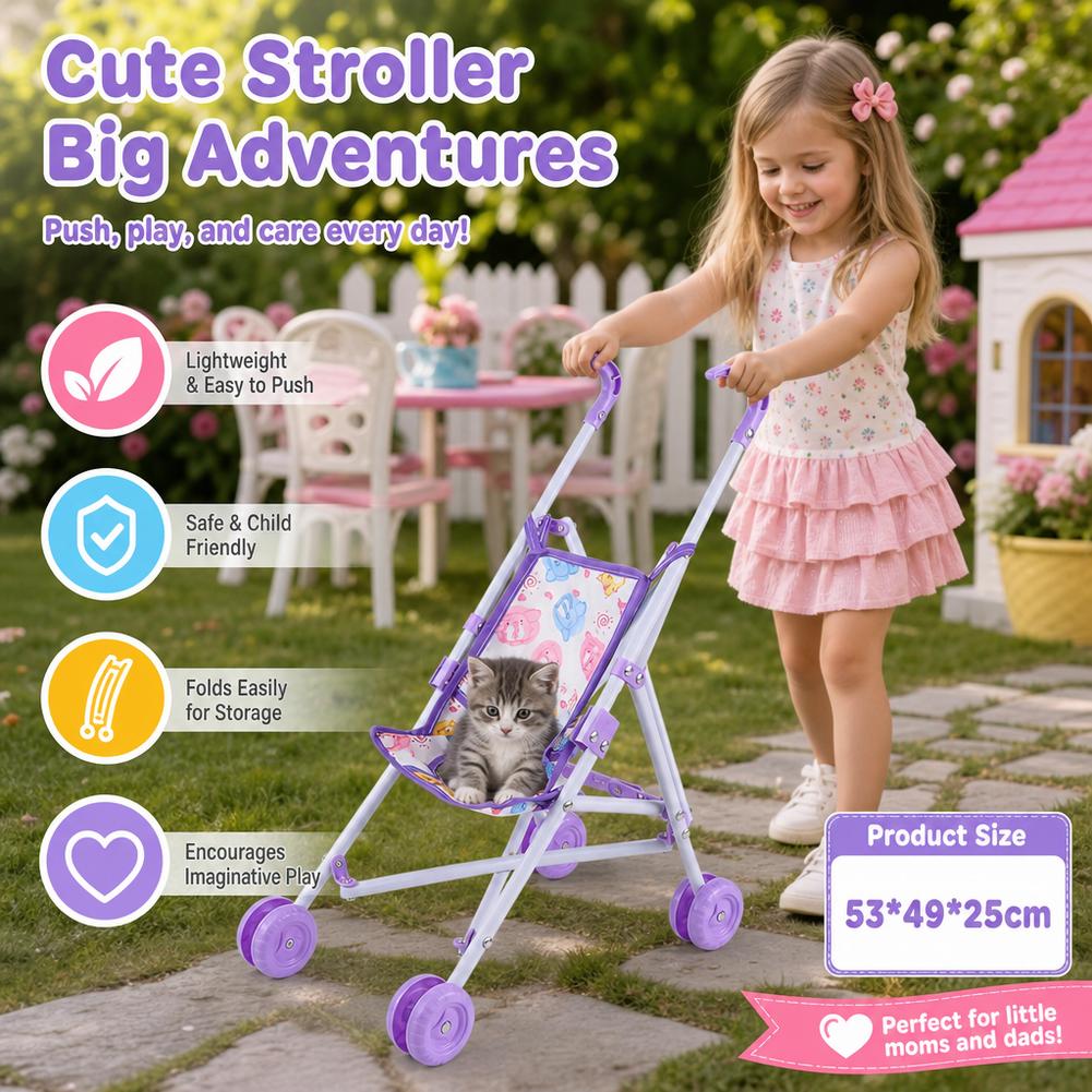 Doll Stroller Pink Baby Pram T - đánh giá và giá Baby Nursery Trolley