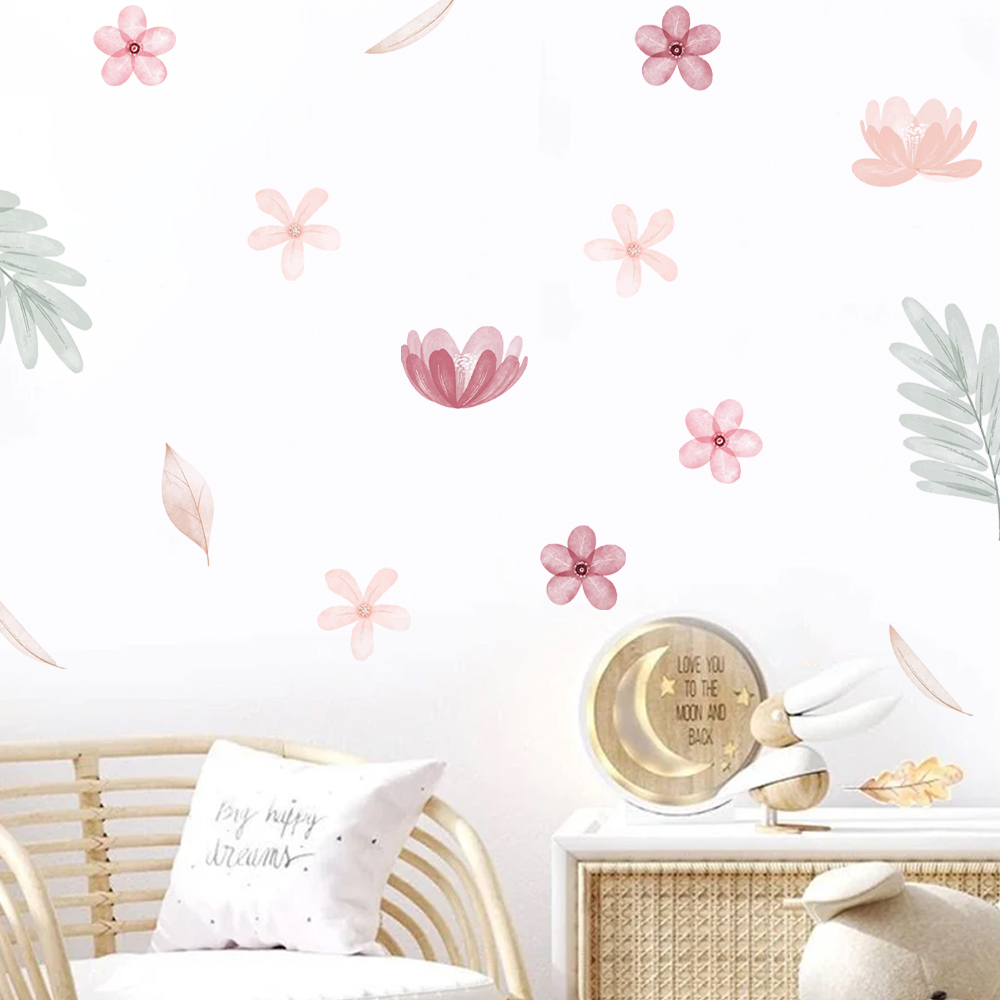 Boho Leaves Botanical DIY Wall - đánh giá và giá Baby Girl Nursery Quotes