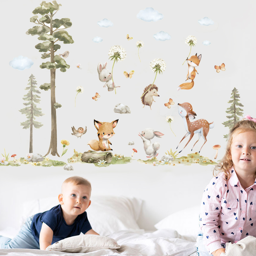 Cute Forest Animals Wall Stick - đánh giá và giá Baby Girl Nursery Quotes