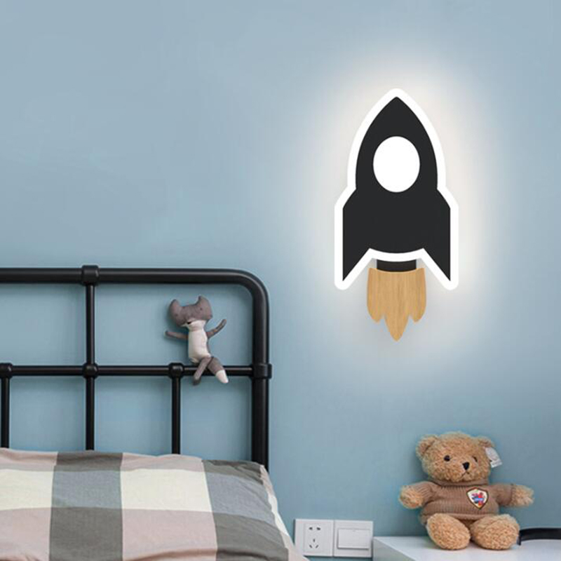 Cartoon LED Rocket Wall Lamp M - đánh giá và giá Baby Nursery Wall Lights