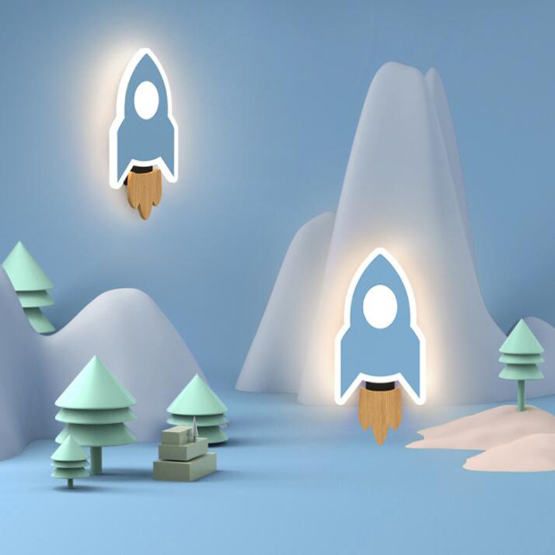Cartoon LED Rocket Wall Lamp M - đánh giá và giá Baby Nursery Wall Lights